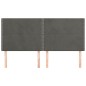 vidaXL Cabeceros 4 unidades de terciopelo gris oscuro 100x5x78/88 cm vidaXL Cabeceros 4 unidades de terciopelo gris oscuro 100x5x78/88 cm