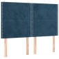 vidaXL Cabeceros 4 unidades terciopelo azul oscuro 72x5x78/88 cm