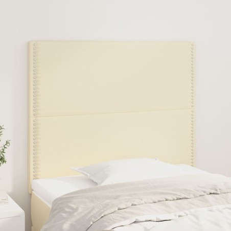 vidaXL Cabeceros 2 unidades cuero sintético color crema 100x5x78/88 cm