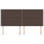 vidaXL Cabeceros 4 unidades de cuero sintético marrón 100x5x78/88 cm vidaXL Cabeceros 4 unidades de cuero sintético marrón 100x5x78/88 cm