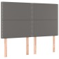 vidaXL Cabeceros 4 unidades cuero sintético gris 72x5x78/88 cm vidaXL Cabeceros 4 unidades cuero sintético gris 72x5x78/88 cm