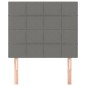 vidaXL Cabeceros 2 unidades de tela gris oscuro 90x5x78/88 cm