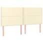 vidaXL Cabeceros 4 unidades cuero sintético color crema 80x5x78/88cm vidaXL Cabeceros 4 unidades cuero sintético color crema 80x5x78/88cm