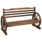 vidaXL Banco de jardín de madera maciza de abeto 112 cm vidaXL Banco de jardín de madera maciza de abeto 112 cm