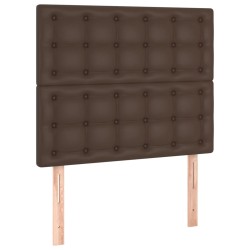 vidaXL Cabeceros 2 unidades de cuero sintético marrón 80x5x78/88 cm