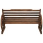 vidaXL Banco de jardín de madera maciza de abeto 112 cm vidaXL Banco de jardín de madera maciza de abeto 112 cm
