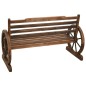 vidaXL Banco de jardín de madera maciza de abeto 112 cm vidaXL Banco de jardín de madera maciza de abeto 112 cm