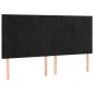 vidaXL Cabeceros 4 unidades de terciopelo negro 80x5x78/88 cm vidaXL Cabeceros 4 unidades de terciopelo negro 80x5x78/88 cm