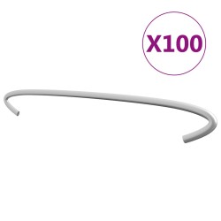 vidaXL Ganchos de gaviones 100 unidades acero galvanizado 30 cm