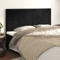 vidaXL Cabeceros 4 unidades de terciopelo negro 100x5x78/88 cm vidaXL Cabeceros 4 unidades de terciopelo negro 100x5x78/88 cm