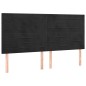 vidaXL Cabeceros 4 unidades de terciopelo negro 100x5x78/88 cm vidaXL Cabeceros 4 unidades de terciopelo negro 100x5x78/88 cm