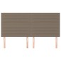 vidaXL Cabeceros 4 unidades de tela gris taupe 100x5x78/88 cm