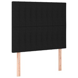 vidaXL Cabeceros 2 unidades de tela negro 90x5x78/88 cm