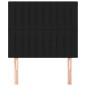 vidaXL Cabeceros 2 unidades de tela negro 90x5x78/88 cm