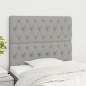 vidaXL Cabeceros 2 unidades de tela gris claro 90x7x78/88 cm vidaXL Cabeceros 2 unidades de tela gris claro 90x7x78/88 cm