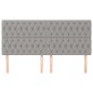 vidaXL Cabeceros 4 unidades de tela gris claro 100x7x78/88 cm vidaXL Cabeceros 4 unidades de tela gris claro 100x7x78/88 cm