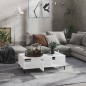 vidaXL Mesa de centro madera contrachapada blanco 103,5x60x35 cm vidaXL Mesa de centro madera contrachapada blanco 103,5x60x35 cm