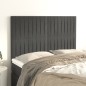 vidaXL Cabeceros 4 unidades terciopelo gris oscuro 72x5x78/88 cm vidaXL Cabeceros 4 unidades terciopelo gris oscuro 72x5x78/88 cm