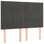 vidaXL Cabeceros 4 unidades terciopelo gris oscuro 72x5x78/88 cm vidaXL Cabeceros 4 unidades terciopelo gris oscuro 72x5x78/88 cm