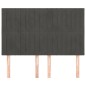 vidaXL Cabeceros 4 unidades terciopelo gris oscuro 72x5x78/88 cm vidaXL Cabeceros 4 unidades terciopelo gris oscuro 72x5x78/88 cm