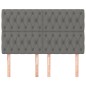 vidaXL Cabeceros 4 unidades tela gris oscuro 72x7x78/88 cm