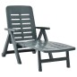 vidaXL Tumbona plegable de plástico verde vidaXL Tumbona plegable de plástico verde