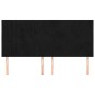 vidaXL Cabeceros 4 unidades de terciopelo negro 100x5x78/88 cm vidaXL Cabeceros 4 unidades de terciopelo negro 100x5x78/88 cm