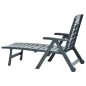 vidaXL Tumbona plegable de plástico verde vidaXL Tumbona plegable de plástico verde