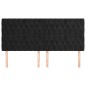 vidaXL Cabeceros 4 unidades de terciopelo negro 100x7x78/88 cm vidaXL Cabeceros 4 unidades de terciopelo negro 100x7x78/88 cm