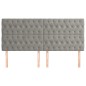 vidaXL Cabeceros 4 unidades de terciopelo gris claro 100x7x78/88 cm vidaXL Cabeceros 4 unidades de terciopelo gris claro 100x7x78/88 cm