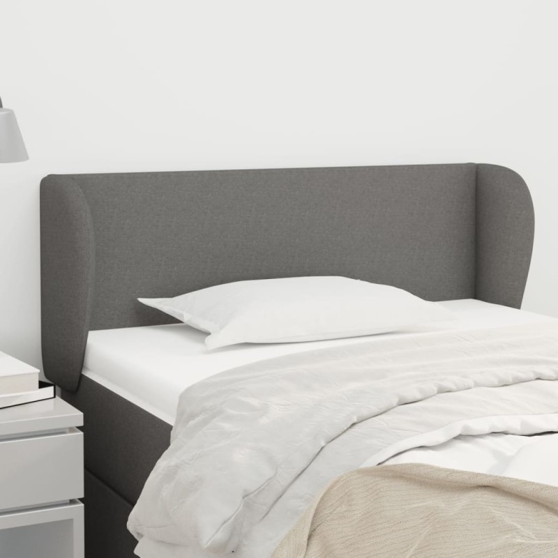 vidaXL Cabecero de tela gris oscuro 93x23x78/88 cm vidaXL Cabecero de tela gris oscuro 93x23x78/88 cm