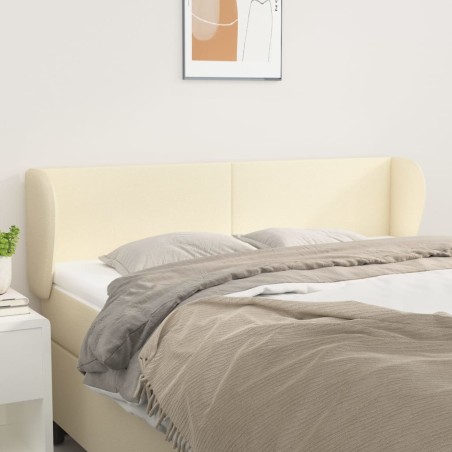 vidaXL Cabecero de cuero sintético color crema 147x23x78/88 cm