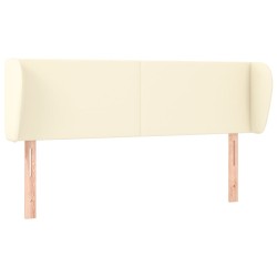 vidaXL Cabecero de cuero sintético color crema 147x23x78/88 cm