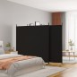 vidaXL Biombo divisor de 4 paneles de tela negro 698x180 cm vidaXL Biombo divisor de 4 paneles de tela negro 698x180 cm