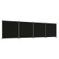 vidaXL Biombo divisor de 4 paneles de tela negro 698x180 cm vidaXL Biombo divisor de 4 paneles de tela negro 698x180 cm