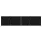 vidaXL Biombo divisor de 4 paneles de tela negro 698x180 cm vidaXL Biombo divisor de 4 paneles de tela negro 698x180 cm