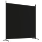 vidaXL Biombo divisor de 4 paneles de tela negro 698x180 cm vidaXL Biombo divisor de 4 paneles de tela negro 698x180 cm
