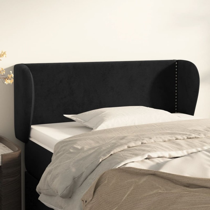 vidaXL Cabecero de terciopelo negro 103x23x78/88 cm vidaXL Cabecero de terciopelo negro 103x23x78/88 cm