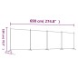 vidaXL Biombo divisor de 4 paneles de tela negro 698x180 cm vidaXL Biombo divisor de 4 paneles de tela negro 698x180 cm