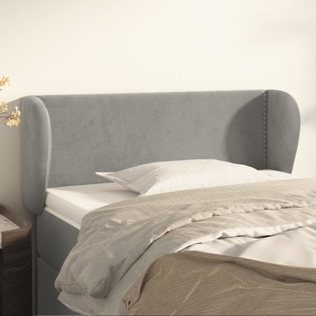 vidaXL Cabecero de terciopelo gris claro 83x23x78/88 cm