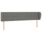 vidaXL Cabecero de tela gris oscuro 203x23x78/88 cm vidaXL Cabecero de tela gris oscuro 203x23x78/88 cm
