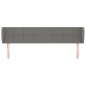 vidaXL Cabecero de tela gris oscuro 203x23x78/88 cm vidaXL Cabecero de tela gris oscuro 203x23x78/88 cm