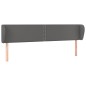vidaXL Cabecero de cuero sintético gris 183x23x78/88 cm vidaXL Cabecero de cuero sintético gris 183x23x78/88 cm