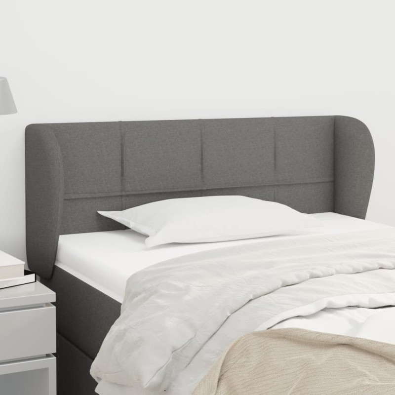 vidaXL Cabecero de tela gris oscuro 83x23x78/88 cm vidaXL Cabecero de tela gris oscuro 83x23x78/88 cm