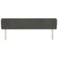 vidaXL Cabecero de terciopelo gris oscuro 163x23x78/88 cm