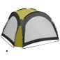 vidaXL Carpa de fiesta con LED 4 paredes laterales verde 3,6x3,6x2,3 m