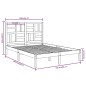 vidaXL Estructura de cama madera maciza 150x200 cm