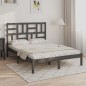 vidaXL Estructura de cama de madera maciza de pino gris 160x200 cm