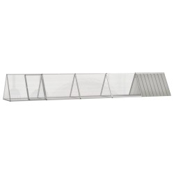 vidaXL Jaula para conejos acero galvanizado gris 504,5x80,5x71 cm