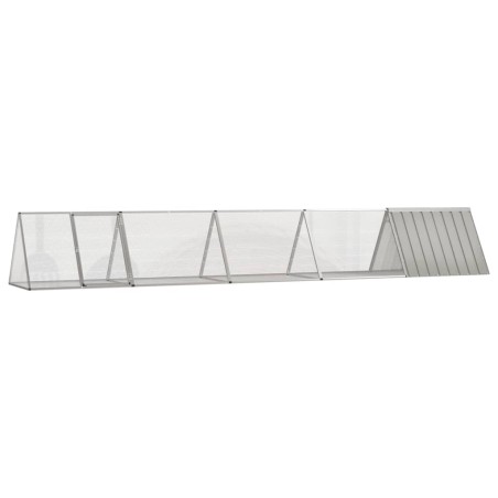vidaXL Jaula para conejos acero galvanizado gris 504,5x80,5x71 cm